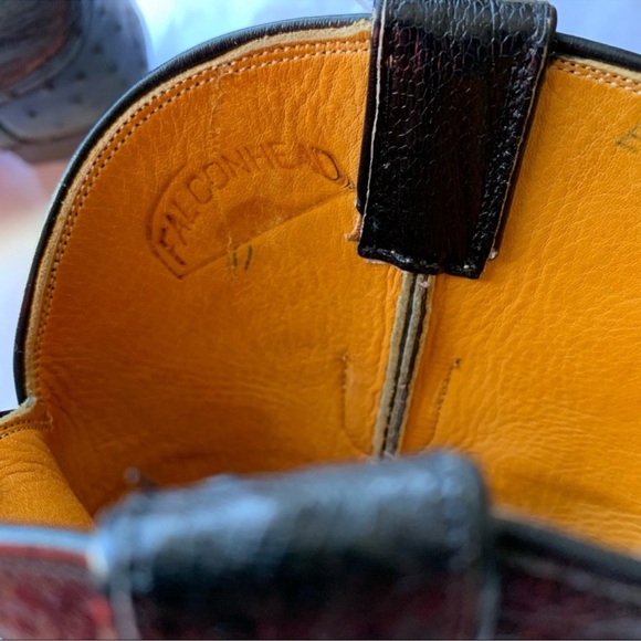 Falconhead - Cowboy Boots Western Ostrich Leather Handmade - Picture 8 of 11